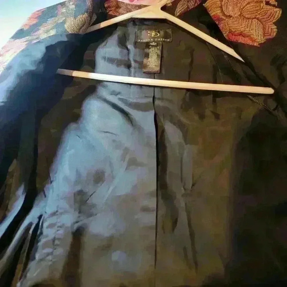 Sandra Darren Blazer Womens 8 Tapestry Beaded Work Office Casual Jacket Church - Picture 6 of 10